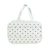 Polka Dot Makeup Bag with Compartments Water Proof Wide Opening Makeup Bag for Traveling Large Capacity Mint Chocolate