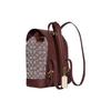 New COACH Dempsey Fabric With Cow Leather Backpack Medium Size Women's Burgundy & White CE601-IMMZI