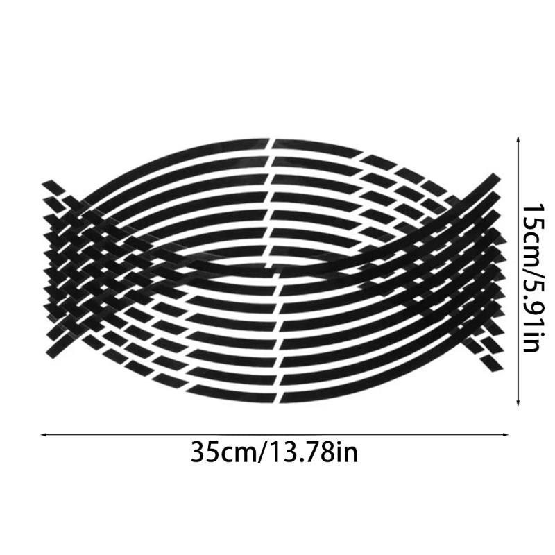 Wheel Rim Sticker Motorcycle Wheels Cycling Bike Night Safety Stripe 17-18'' Rim Reflective Stickers Universal Rim Tape