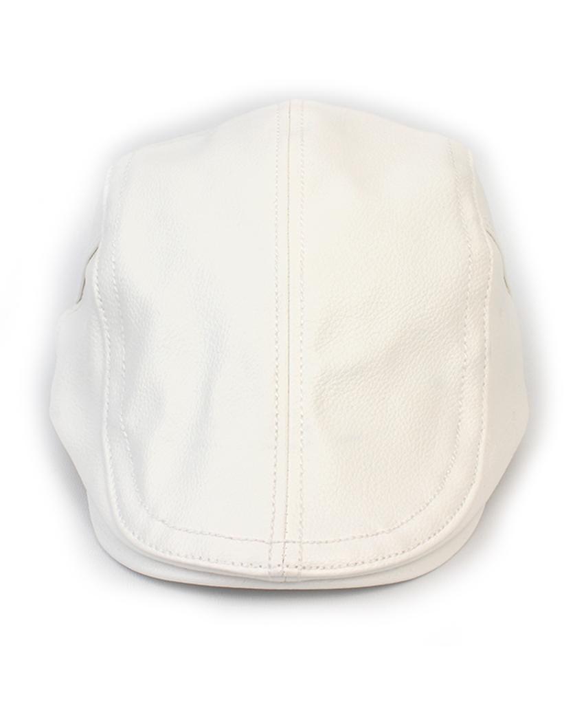 Yunibeosyeolkemiseuteuli Hard Leather White Sidebelt Hunting Cap