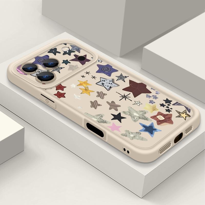 Five-pointed Star Pattern TPU Case For iPhone 17 Pro 17e 15 16 Pro Max 14 13 Pro Max 16e Shockproof Soft Silicone Phone Cover
