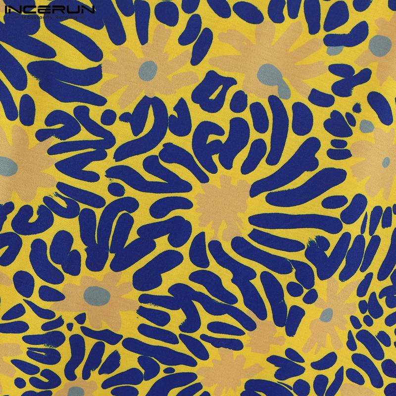 INCERUN Men Sleeveless Floral Print Casual Loose Tank Tops