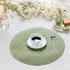 Pack of 4pcs Cotton Braiding Table Placemats Round Table Mats Heat Insulated Pad Japanese Style Mats 35cm