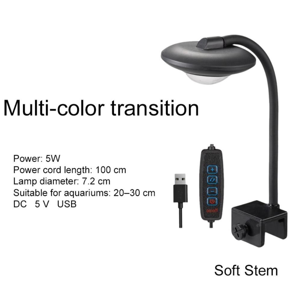 Color-changing LED Aquarium Light Adjustable Brightness Aquatic Plant Grow Light Home Style B