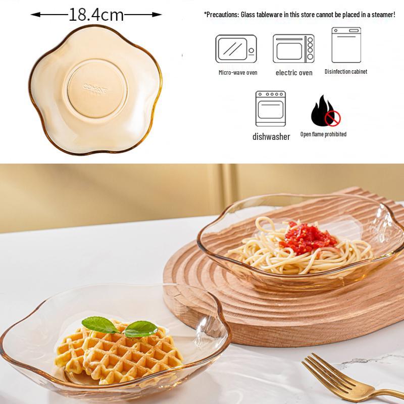 Transparent Glass Dessert & Fruit Bowl Set - Stylish Tableware for Snacks, Salad, & Yogurt