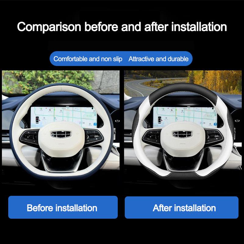 Auto-Lenkradabdeckung Lenkradbezug für Geely Coolray PrefacecXingyue Binyue Monjaro 2026 2026 2026 D-Typ Lenkrad