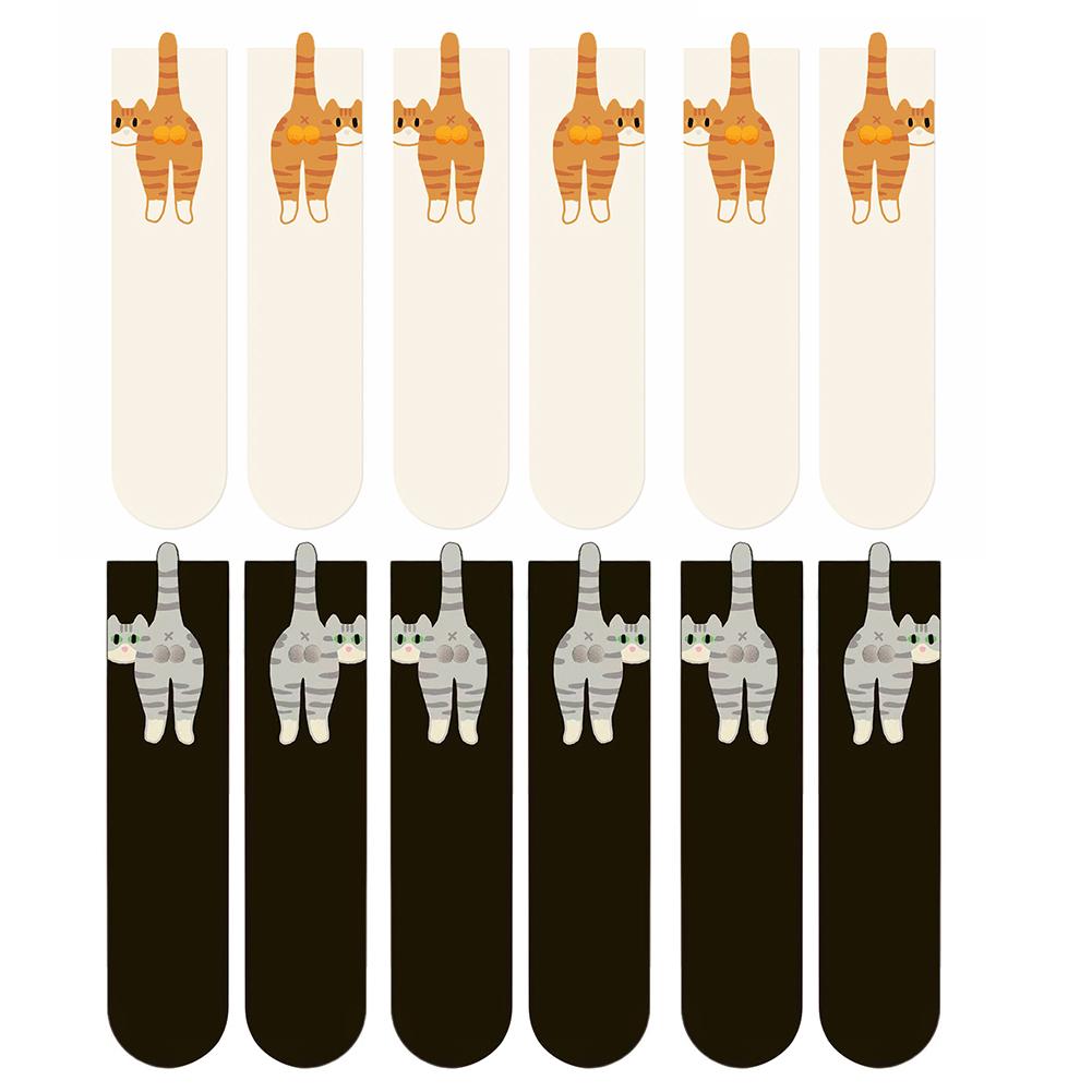 Cute Cat Socks with Balls Breathable Cat Socks with Fuzzy Balls Comfortable Novelty Animal Crew Cotton Socks for Outdoor Sports