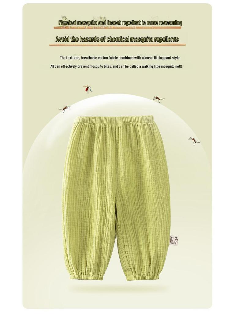 Baby Cotton Bloomers for Boys & Girls - Lightweight, Anti-Mosquito Pants for Spring, Summer & Autumn