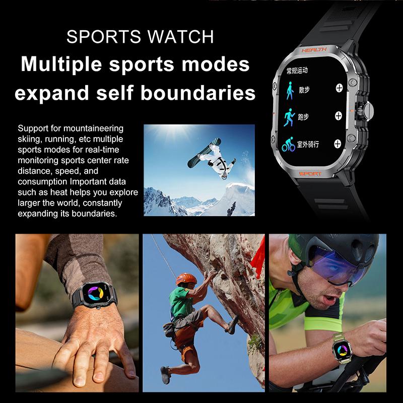 Rainbuvvy HK24 Smart Watch 2.01inch AMOLED JL7012 BLE5.3 Bluetooth Call IP68 Waterproof 260mAh NFC Android Sports Watch