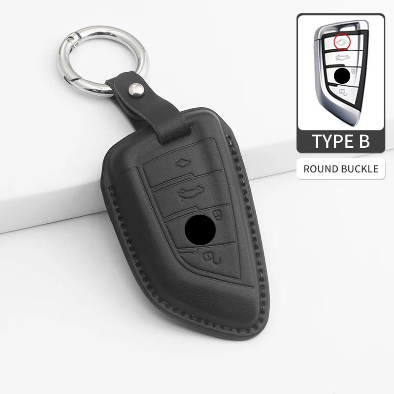 Car Key Case Cover Shell Fob for BMW 1 2 3 4 5 6 7 Series X1 X3 X4 X5 X6 X7 F10 F20 F30 G20 G30 G01 F15 F16 G02 G05 F34 Key Bag