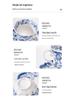Squisito Set di Tazza da Caffè e Sottotazza in Ceramica Blu e Bianca Retrò