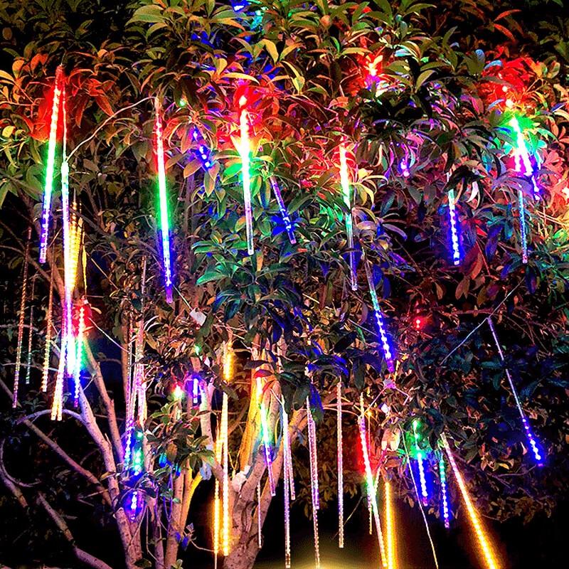 Jingyuncan Solar LED Meteor Shower Outdoor String Lights
