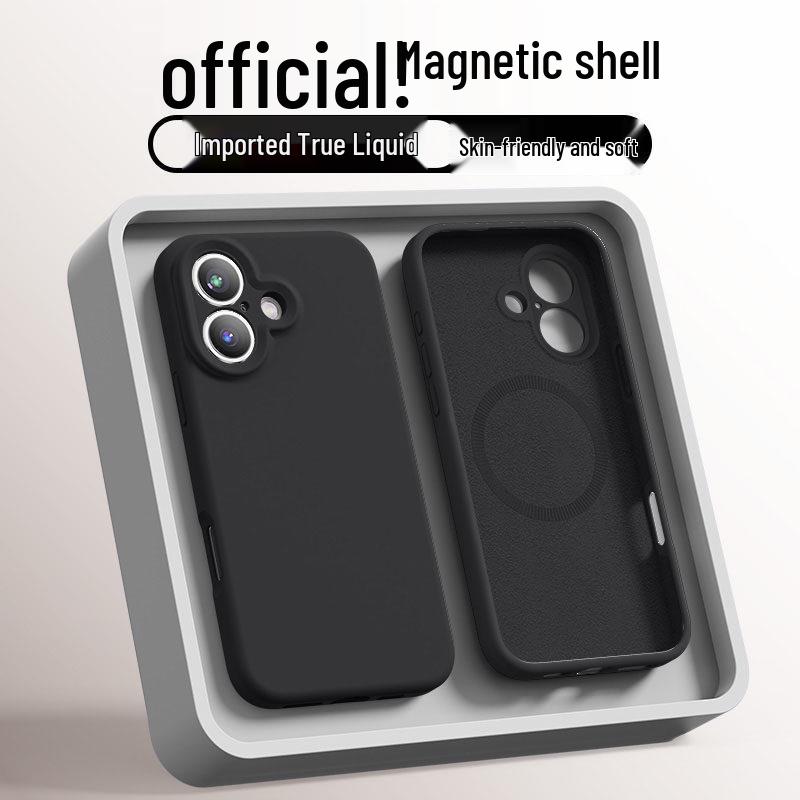MagSafe-Compatible Liquid Silicone iPhone 14 Pro Case with Inner Magnetic and Drop Protection