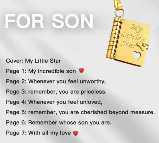 Engraved Titanium Steel Necklace - Fade-Resistant, Emotional Book Pendant, Women's Clavicle Chain Jewelry 