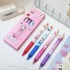 4Pcs Cute Cartoon Hello Kitty Erasable Pen Kawaii Quick Drying Neutral Pen Student Stationery Neutral Pen Writing Supplies