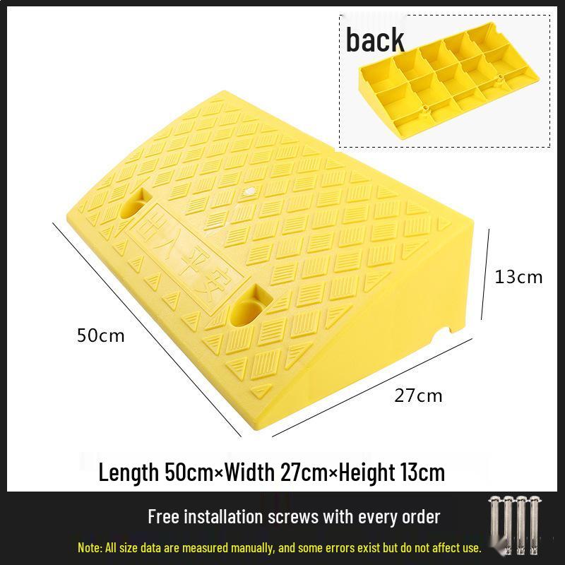 Car Ramp Sill Pad - Plastic Vehicle Curb Slope & Speed Bump