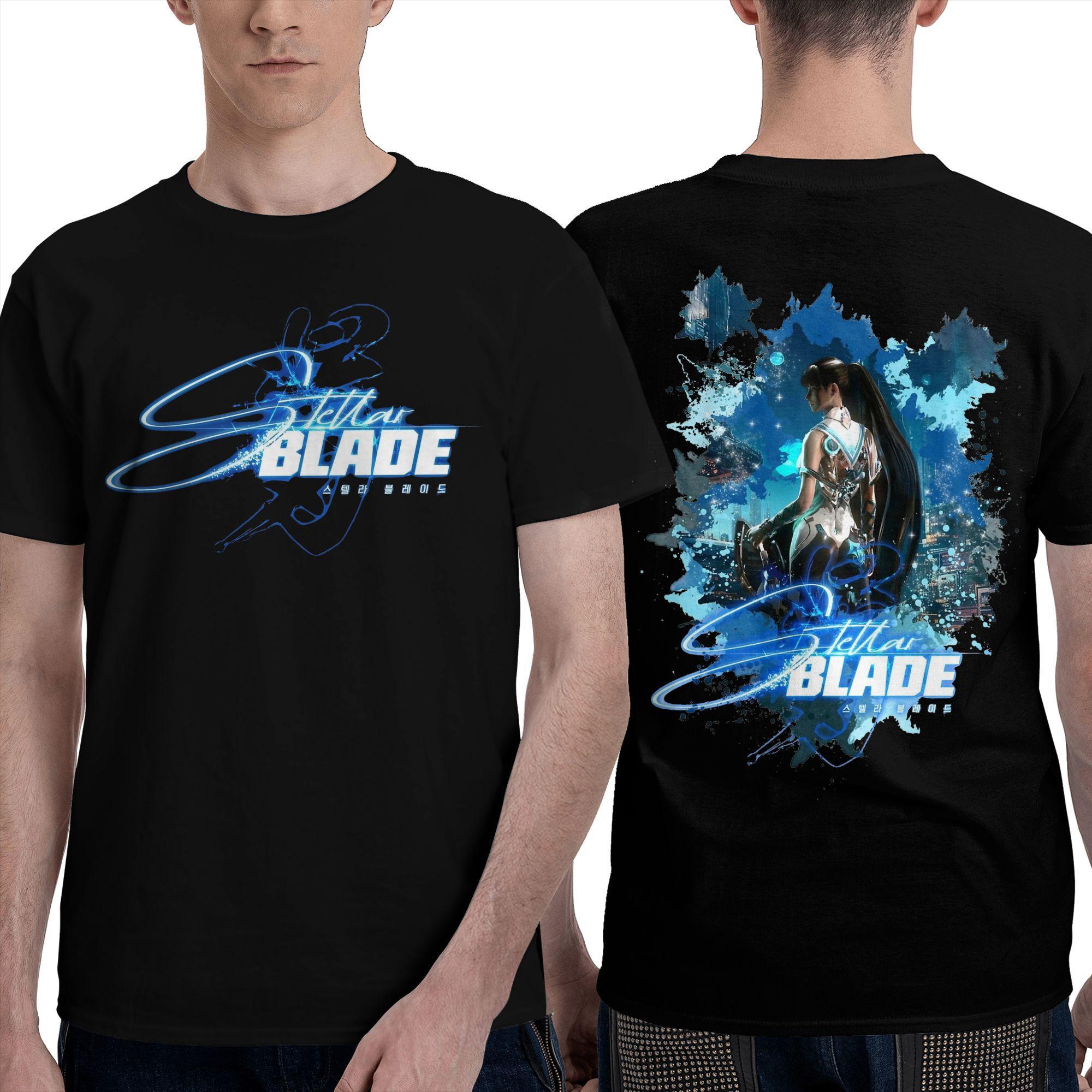 

Stellar Blade Eve Artwork Design Character T-Shirts Men Amazing Pure Cotton Tees O Neck Short Sleeve T Shirts Gift Idea Clot... S разноцветный