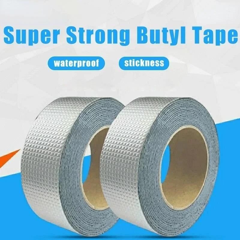 Roll Butyl Tape Self-adhesive Waterproof Aluminum Foil Leak Plugging Color Steel Roof Leak Repahandwir Material Handwork