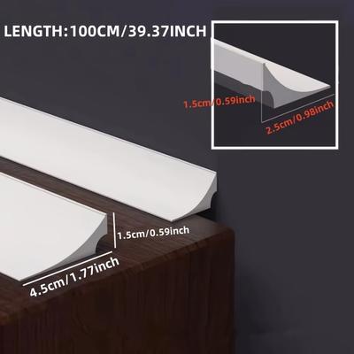 1PC 1m/39.37inch Water Stopper Blocker Shower Dry Wet Separation Flood Barrier Waterproof Kitchen Wall Corner Sealing Strip Tape