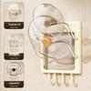Wall-Mounted Punch-Free Pot Lid & Cutting Board Storage Rack - Multi-Layer Kitchen Organizer