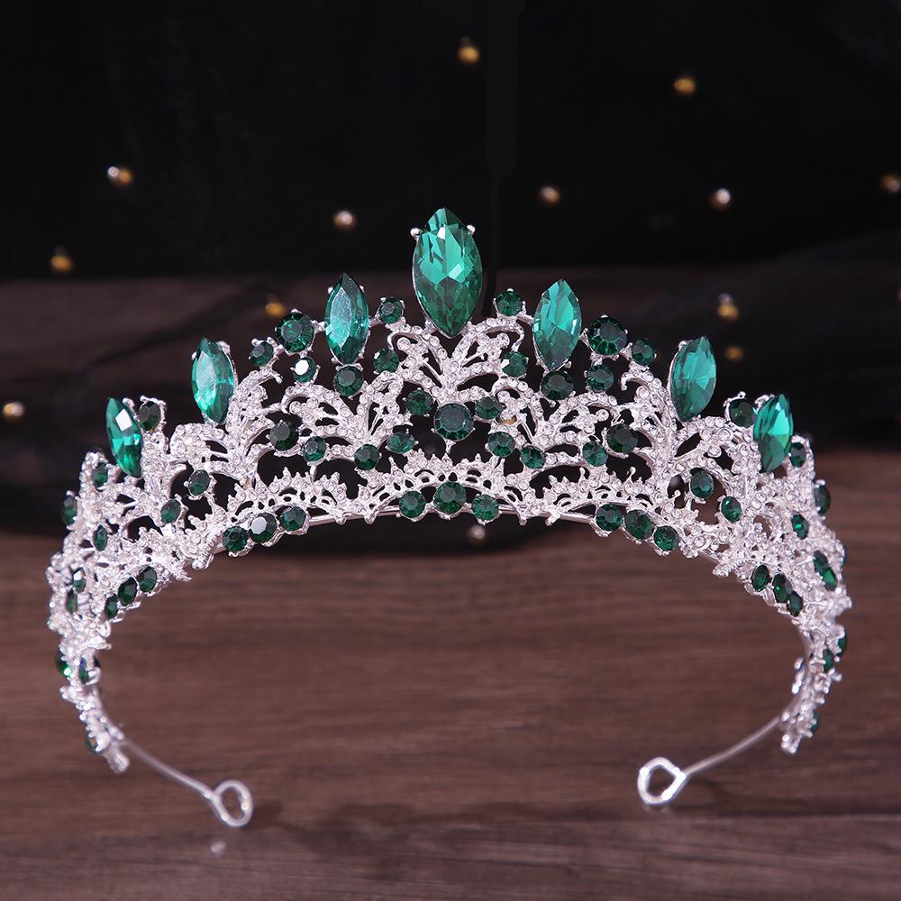 DIEZI Elegant Korean Pink Crystal Crown For Women Girls Wedding Vintage Bride Queen Bridal Tiaras Hair Accessories Headbands