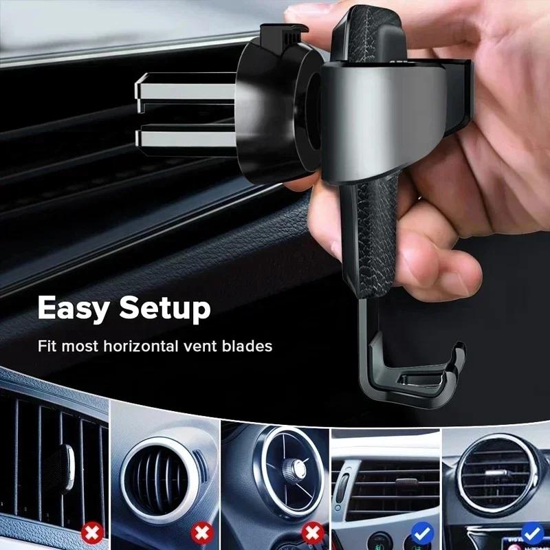 Universal Gravity Auto Phone Holder Car Air Vent Clip Mount Mobile Phone Holder CellPhone Stand Support For IPhone 14 For Xiaomi