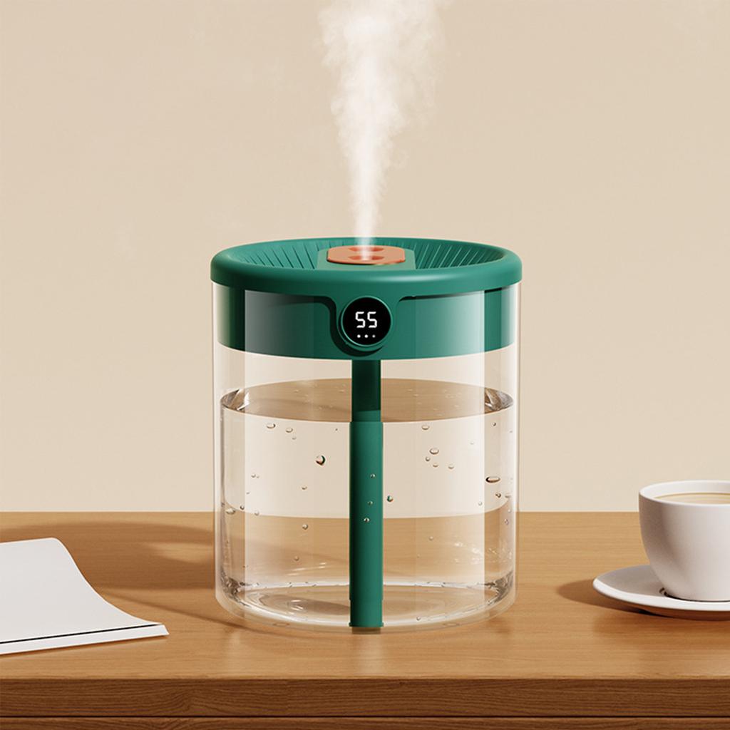 2L Double Nozzle Air Humidifier USB Double Jet Humidifier with LCD Humidity Display Large Capacity Aroma Oil Diffuser