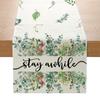 Green Plant Series Printed Table Flag Linen Home Decoration Table Table Cloth Cabinet Tea Table Decorative Cloth