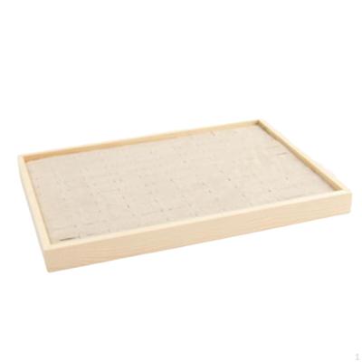 Empilable Jewelry Tray Organizer Storage Container Inserts Wood Window for Bracelet, Collar,