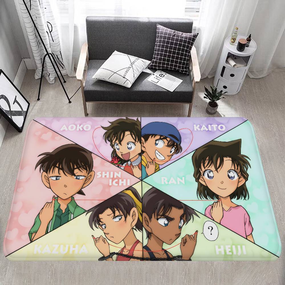 Mystery Detective C-Conan Room Mats Washable Non-Slip Living Room Sofa Chairs Area Mat Kitchen Alfombra