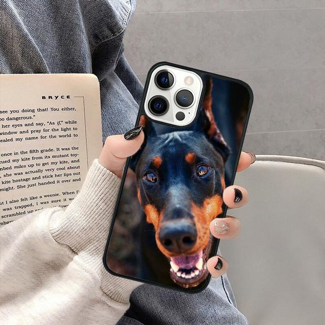 Doberman Pinscher Dog Phone Case Cover for iPhone 17 Air 16 16e 15 13 14 11 12 Pro Max Plus Coque Fundas Shell