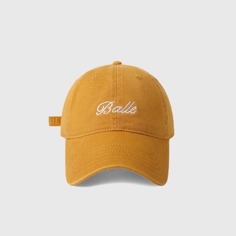 Hat Female peaked cap Deepened and widened face Small soft top baseball cap Men's versatile letter embroidered sun hat