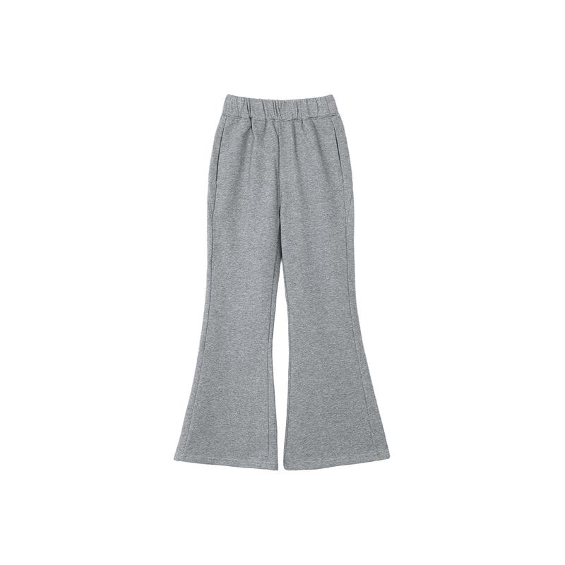 LUSON Girls  Autumn Casual Flared Pants 130 хизер серый