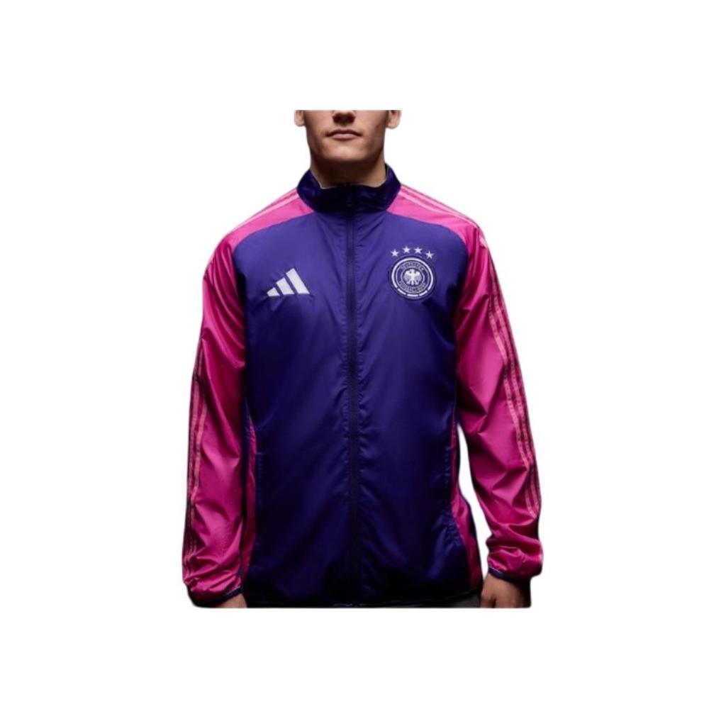 Adidas DFB Anthem Comfortable Reversible Zip Jacket Men Jacket Academy-Purple Bright-Purple-Red White IX0405