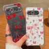 Bowknots Cherry Pattern Case For Google Pixel 9 Pro XL 9A Shockproof TPU Silicone Clear Soft Cover