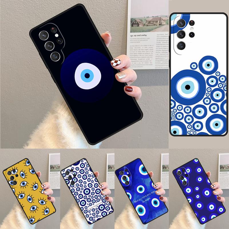 Evil Eye Pattern Phone Case for Samsung Galaxy Note 10 Pro S26 Ultra S23 S24 FE S25 S21 S22 PLUS Shockproof Cove