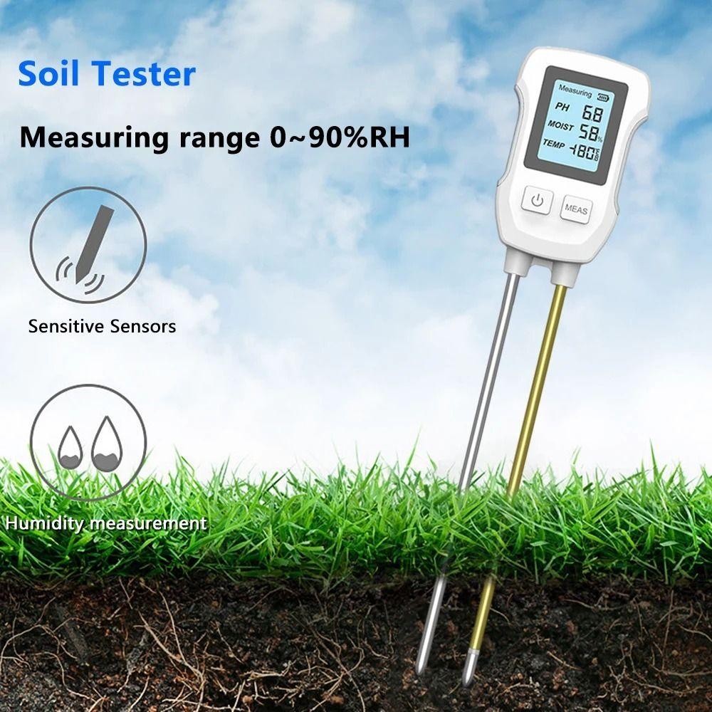 3 in 1 PH/Moisture/Temperature Meter LCD Screen Soil  Humidity Detector  For Garden Lawn Farming