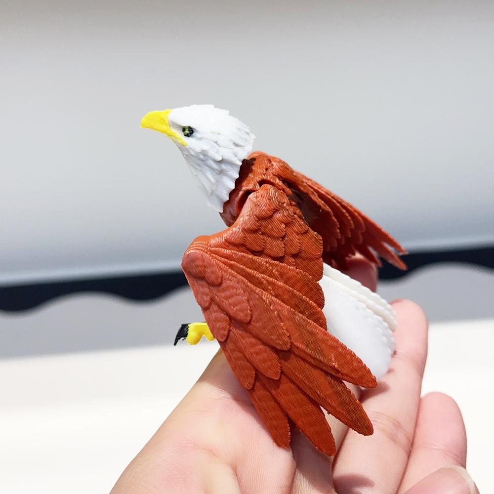 3D-Druck Niedliches und Albernes Adler-Modell Kunststoff-Ornament Schreibtischdekoration Skulptur-Ornament Feiertagsgeschenk