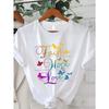 European Size , Plus-size T-shirt - Women's Fun Printed T-shirt - Casual Short-sleeved Round-neck Loose-fitting Top