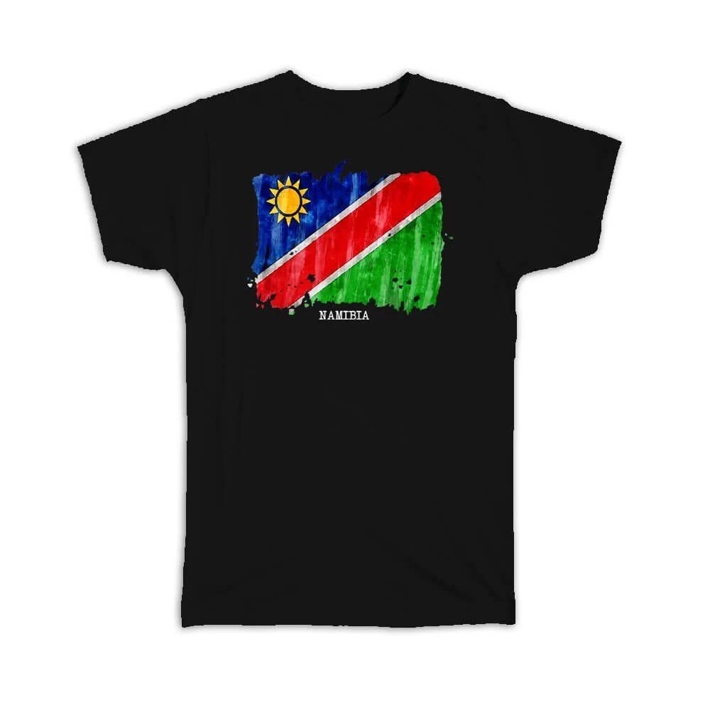 Gift T-Shirt : Namibia Flag Africa Travel Expat Country Watercolor S