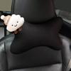 Four Seasons Ice Silk Car Neck Pillow Cute Cartoon Bow Cloud Auto Headrest Bone-Shaped Interior Accessories Seat Cushion