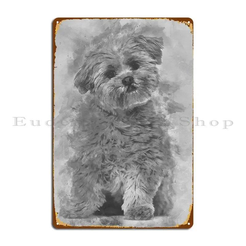 Lhasa Apso Dog Months Ol Metal Plaque Poster Cinema Home Plaques Print Club Tin Sign Poster 20x30cm(7.8x11.8inch)