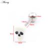 Alisouy 1PC Stainless Steel Ball Heart Star Acrylic Bear Mushroom Skull Tai Chi CZ Tongue Ring Ear Earring Piercing Body Jewelry
