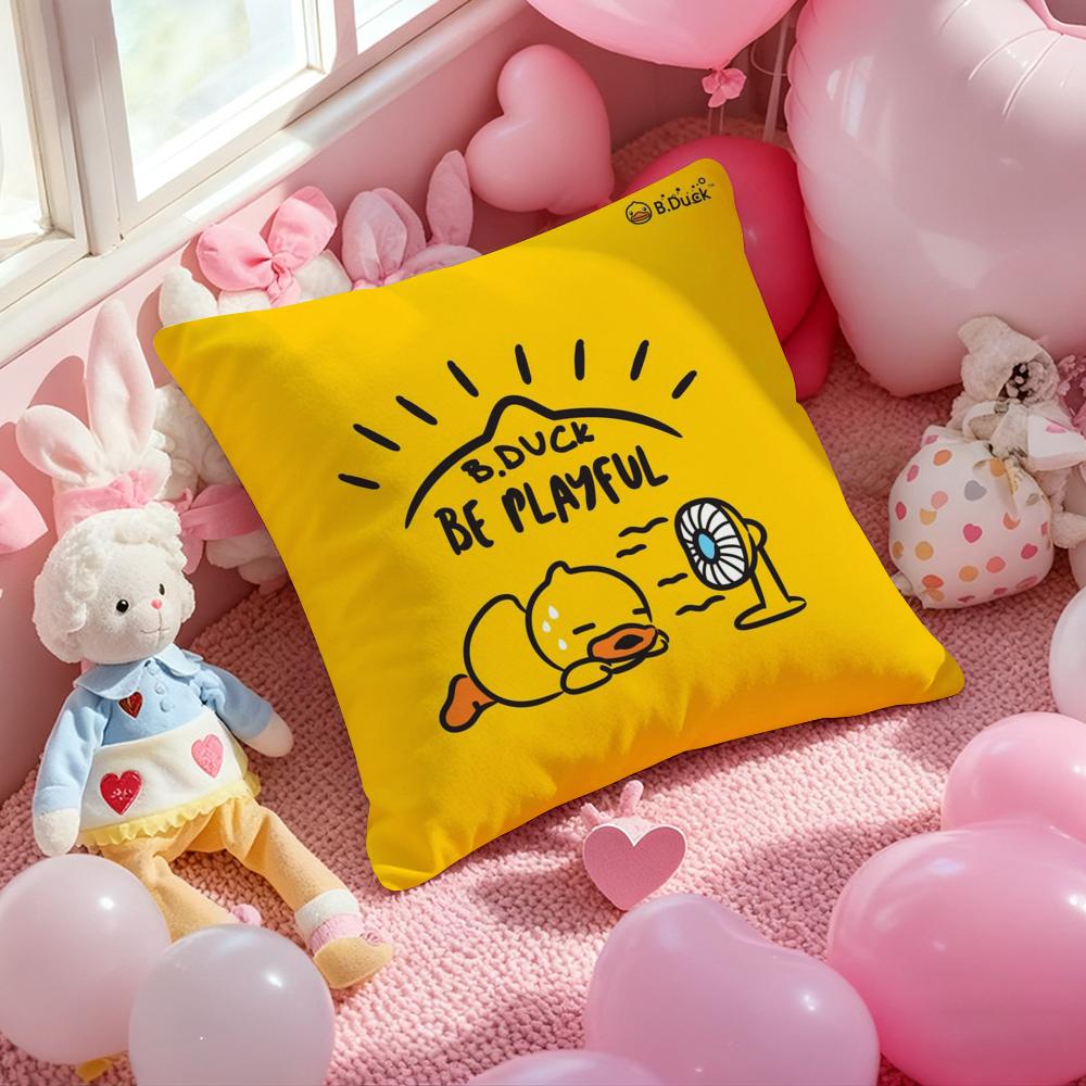 Fashion design BBDDuckKK Pillow Case Soft Plush Fabric DoubleSided Printed Cushion Cover Warm Winter Sofa Pillow Case 30x30cm