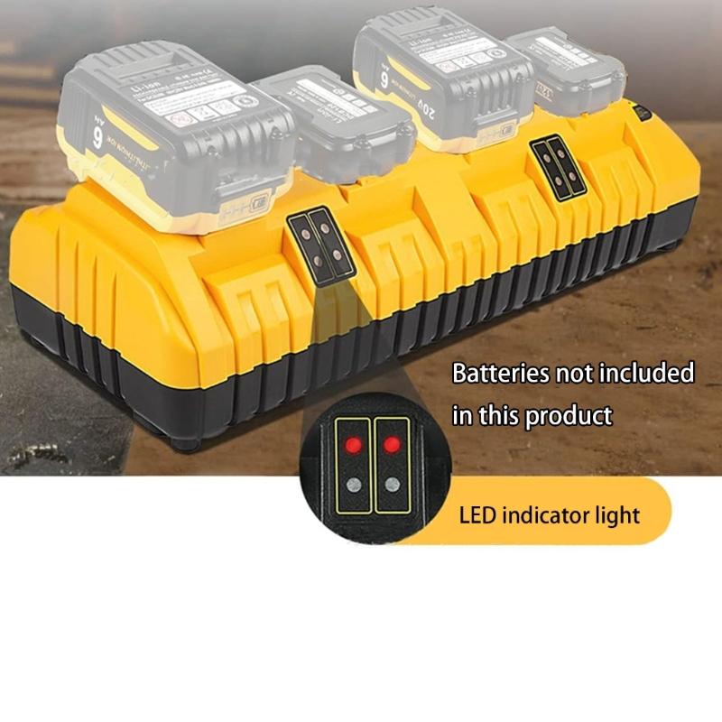 Professional 4-Port Battery Charging Station 8A Fast Charging Base DCB104 for Power Tool with Safety Diagnostics