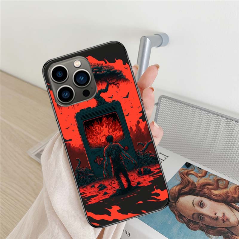 Devils Addicted To Game Consoles Phone Case For Iphone 17 Air 16 15 Pro Max 14 Plus 16E Coque 13 Pro 12 Mini 11 Clear Cover Sili