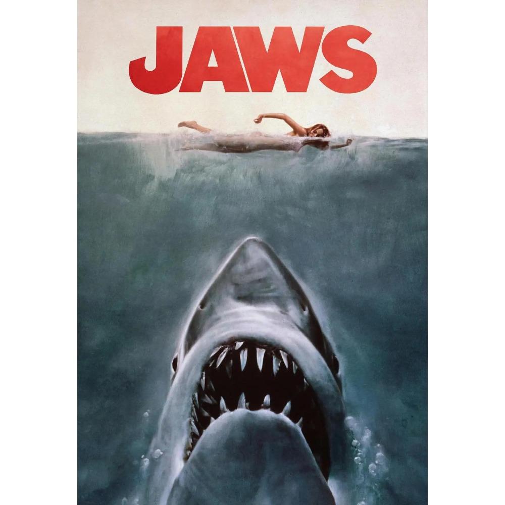 Berühmte Amerikanische Klassische Horror Jaws Filmplakate Retro Küstenstadt Drucke Leinwandmalerei Wandbilder Heim Wohnzimmer Dekor