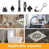 7Pcs Cutter Set Drain Cleaner Plumbing Snake Tool Cable Auger Clog Sewer Pipe