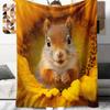 1Pc Cartoon Print Flannel Blanket, High Quality Comfortable for All Seasons, Home Decor, Warmth and Comfort, Perfect for Christmas Birthday Gift