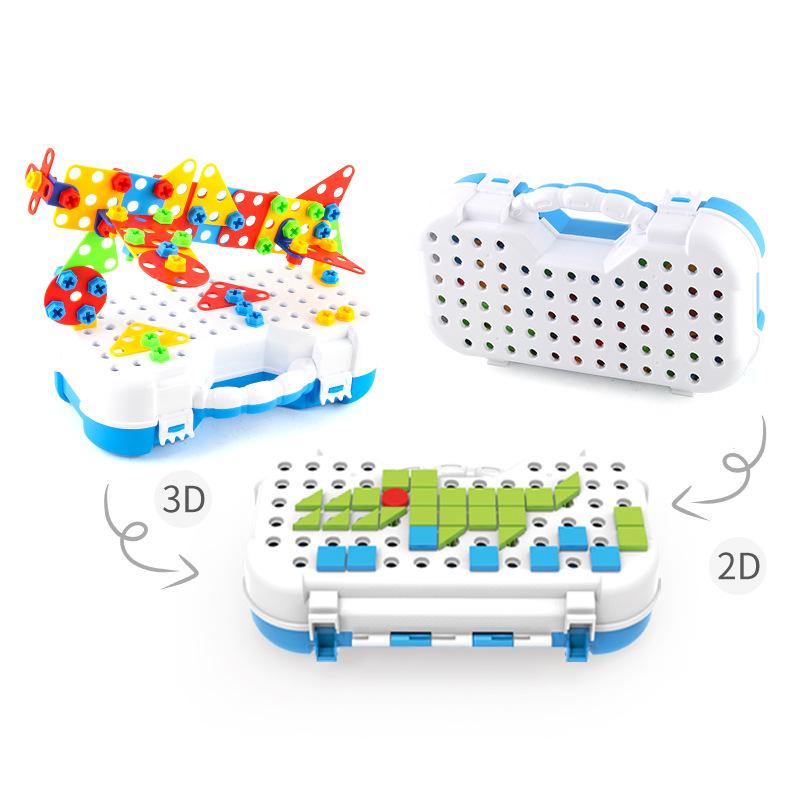 Children'S Screw Toys, Variable Nuts Building Block Disassembly And Assembly Creative Diy Science And Education Toolbox Set